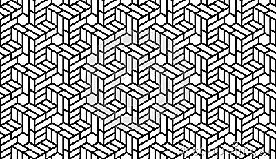 Black and White Geometric Pattern Vector Illustration